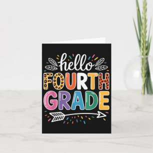 Tarjeta Hola Equipo de 4º Grado De Vuelta A La Escuela T