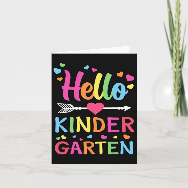 Tarjeta Hola Equipo De Kindergarten Kinder Byck Al Equipo  (Anverso)