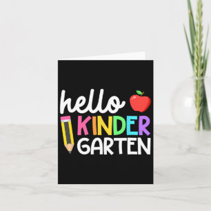 Tarjeta Hola Equipo De Kindergarten Kinder Byck Al Equipo