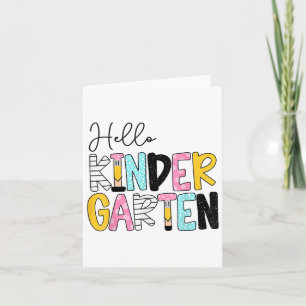 Tarjeta Hola, Equipo De Kindergarten, Kinder, de vuelta al