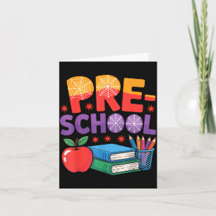 Tarjeta Hola equipo de preescolar araña pre-k de vuelta a 