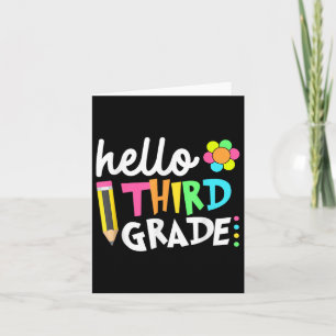 Tarjeta Hola Equipo De Tercer Grado De Vuelta A La Escuela