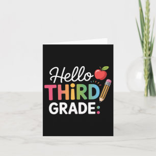 Tarjeta Hola Equipo De Tercer Grado De Vuelta A La Escuela
