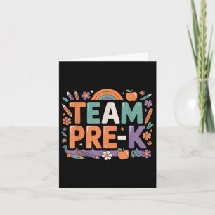 Tarjeta Hola Equipo Prek De Vuelta A La Diversión Escolar