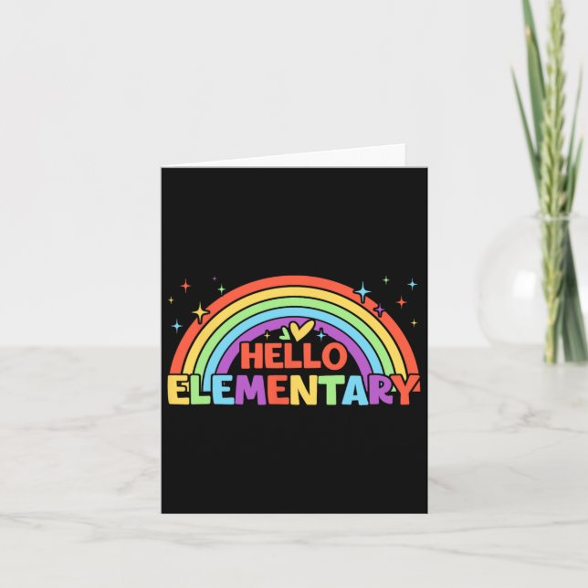 Tarjeta Hola Escuadrón Educador Elemental Arcoiris De Vuel (Anverso)