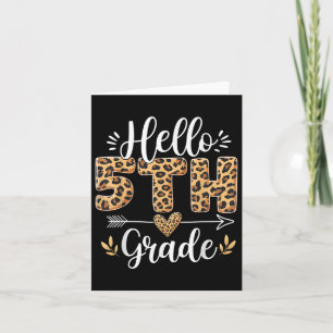 Tarjeta Hola, estudiante de quinto grado, 5º grado, de vue
