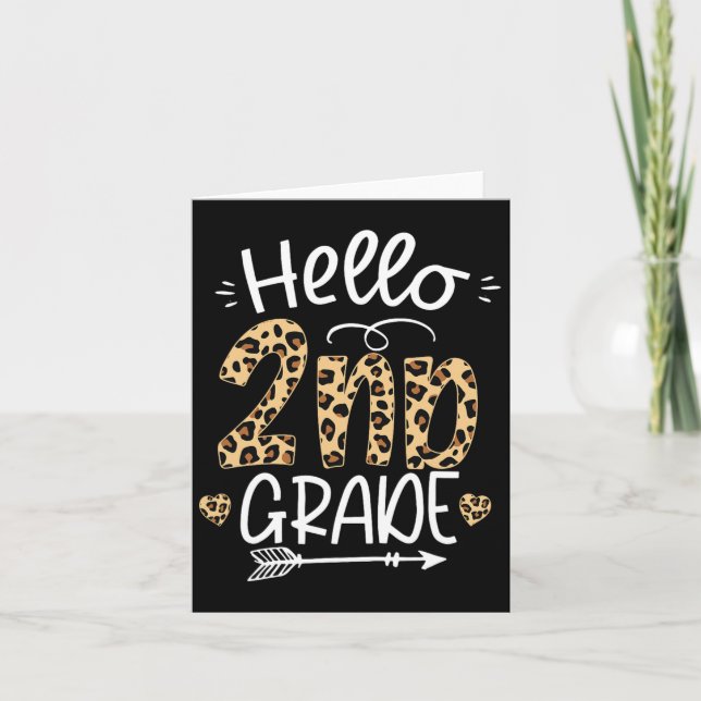 Tarjeta Hola Estudiantes De 2º Grado De Leopard Byck To S (Anverso)