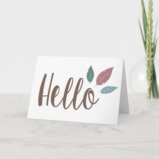 Tarjeta Hola feather batho (Anverso)