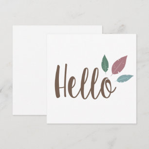 Tarjeta Hola feather dulce boho card