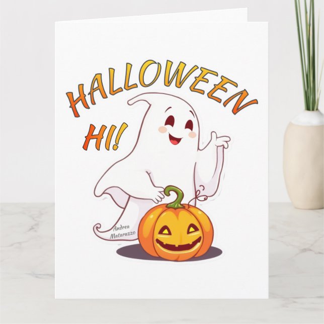 Tarjeta ¡Hola! Halloween (Anverso)