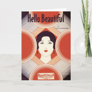 Tarjeta Hola hermosa portada del libro de canciones de épo