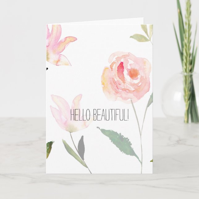 Tarjeta Hola Hermoso (Anverso)