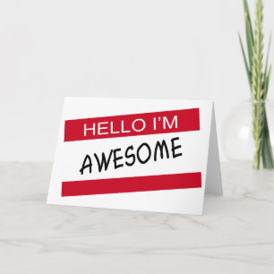 Tarjeta Hola Im Awesome