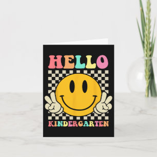 Tarjeta Hola Kindergarten Byck A School Groovy Teacher S