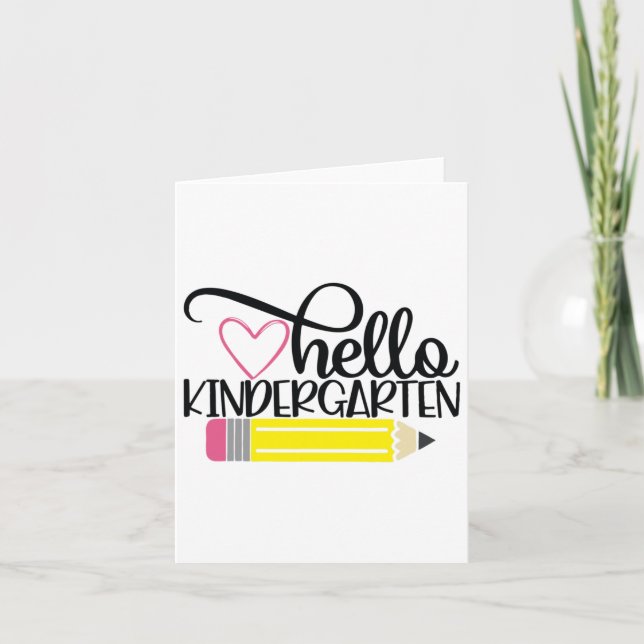 Tarjeta Hola Kindergarten Shirt Ck A School Teachers Stud (Anverso)