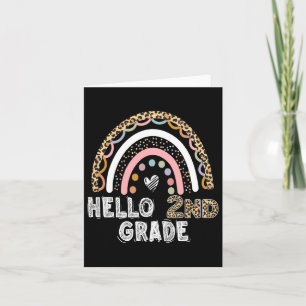 Tarjeta Hola, Leopardo de 2º Grado, Arcoiris A Té Escolar