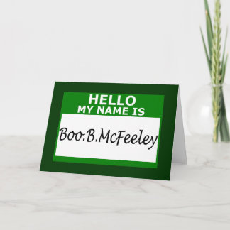 Tarjeta Hola mi nombre es