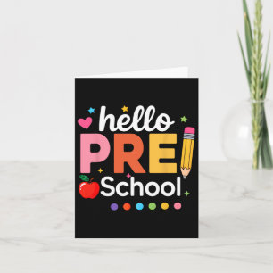 Tarjeta Hola niños de preescolar de preescolar de preescol