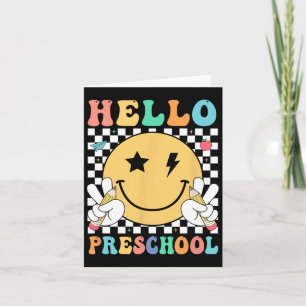 Tarjeta Hola niños de preescolar de preescolar de preescol