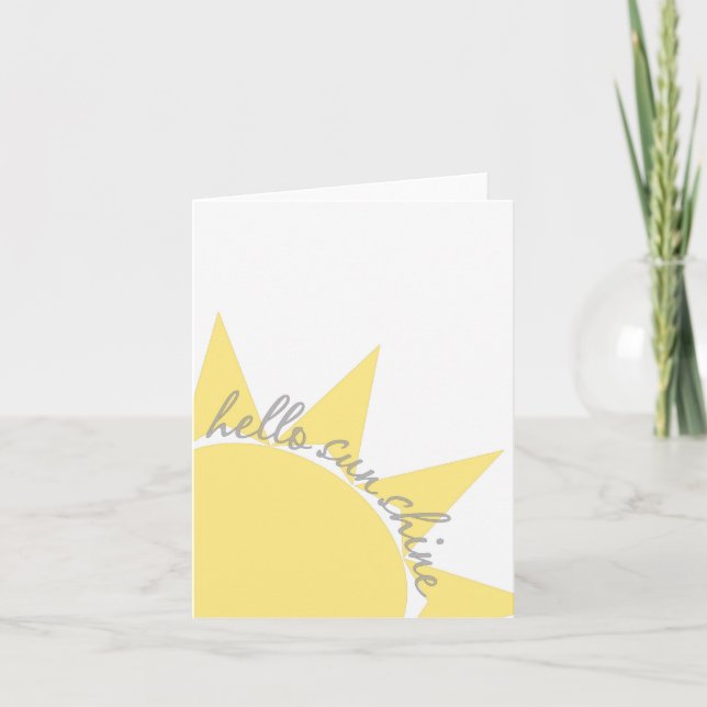 Tarjeta hola notecard de la sol (Anverso)