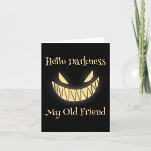 Tarjeta Hola oscuridad Mi viejo amigo Scary Pumpkin