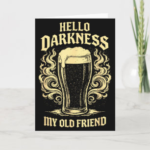 Tarjeta Hola oscuridad viejo amigo cerveza irlandesa St. P
