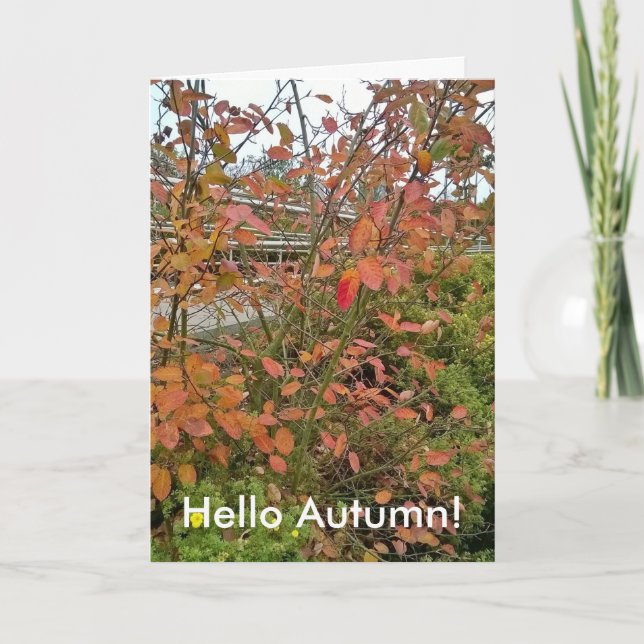 Tarjeta Hola otoño (Anverso)