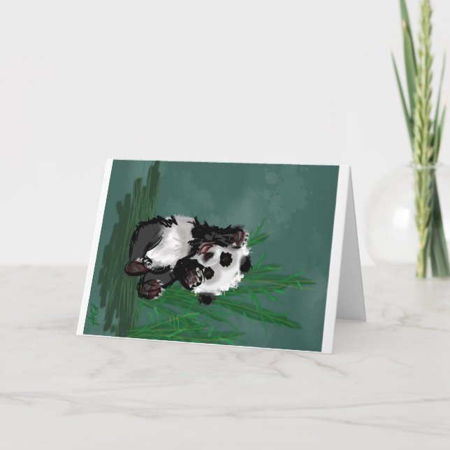 Tarjeta Hola panda (Anverso)