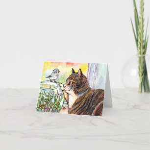 Tarjeta Hola pequeño pájaro