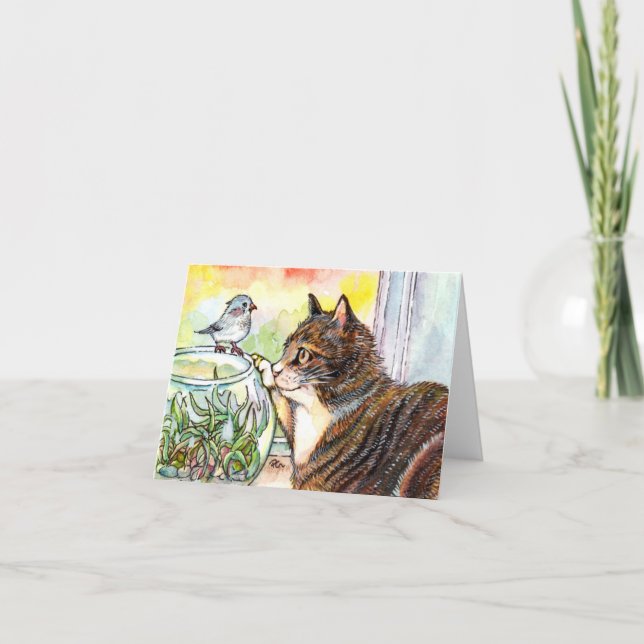 Tarjeta Hola pequeño pájaro (Anverso)