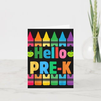 Tarjeta Hola Prek Pencils de vuelta a la escuela de profes