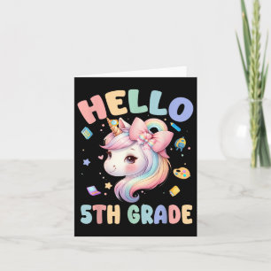 Tarjeta Hola, Primer Día De Educación De Unicornio