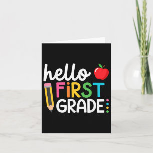 Tarjeta Hola Primer Día De Estudiante De 5º Grado De Vuelt