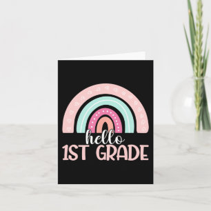 Tarjeta Hola Primer Grado De Vuelta A La Escuela Maestra D