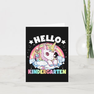 Tarjeta Hola Profesor De Jardines De Niños Unicorn De Vuel