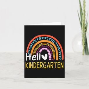 Tarjeta Hola Profesor Del Equipo De Kindergarten Byck A Sc
