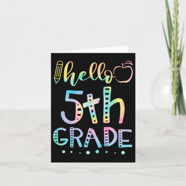 Tarjeta Hola, Quinto Grado De Quinto Grado, Byck, Al Profe (Anverso)