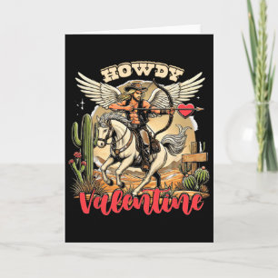 Tarjeta Hola San Valentín Retro San Valentín Hola Vaquero 