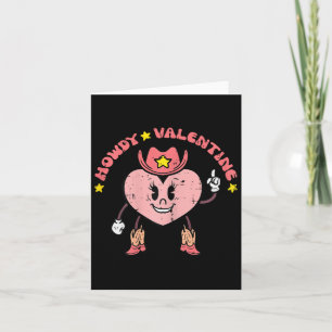 Tarjeta Hola San Valentín Vaquera Corazón Lindo Chicas Niñ