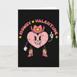 Tarjeta Hola San Valentín Vaquera Corazón Niñas Niños Jove