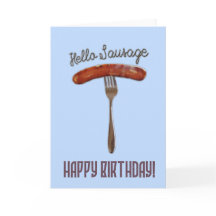 Hola Sausage - Diseño amigable - Feliz cumpleaños