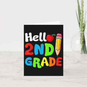 Tarjeta Hola, Segundo Grado, Primer Día De La Escuela De V