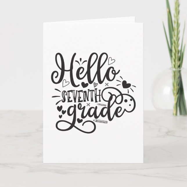 Tarjeta Hola, séptimo grado (Anverso)