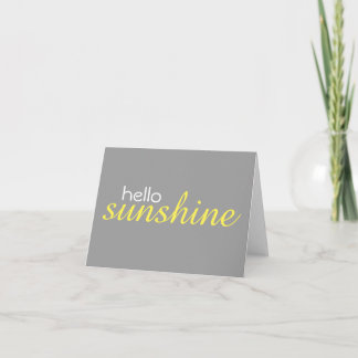 Tarjeta "Hola sol" (espacio en blanco dentro) Notecards