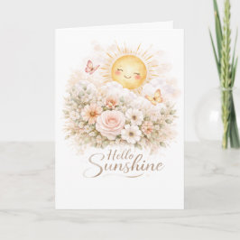 Tarjeta Hola Soleado – Lindo y Positivo Frase de Sol 