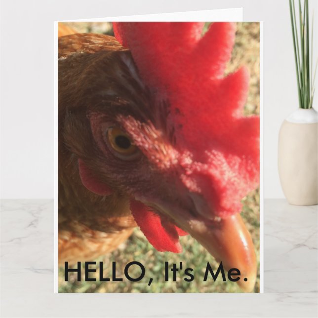 Tarjeta Hola, soy yo. Pollo (Anverso)