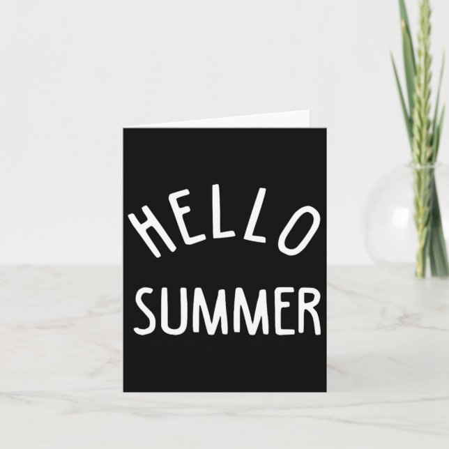 Tarjeta Hola Summer T Funny Summer Vacation Beach Gift Va (Anverso)
