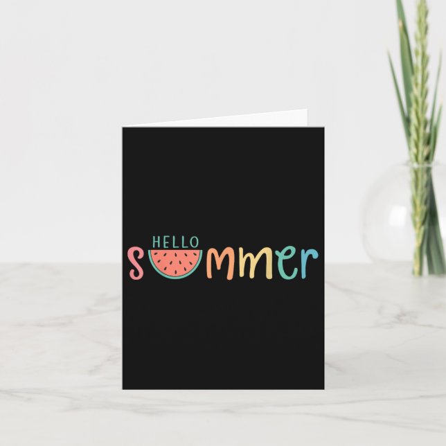Tarjeta Hola Summer Vacation Watermelon Gift (Anverso)