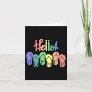 Tarjeta Hola Summer Vibes Beach Summertime Colorful Flip