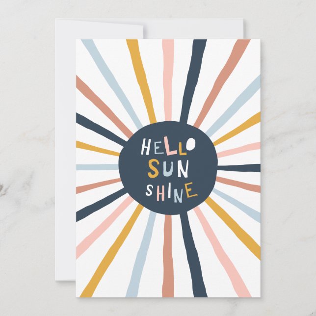 Tarjeta Hola Sunshine (Anverso)